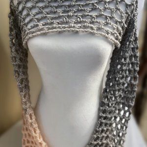 HAND MADE WOOL/PREMIUM ACRYLIC SLEEVE SHRUG SIZE LARGE